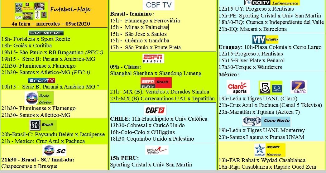 Agenda Esportiva (TV Aberta, Fechada, Streaming) Fut-miercoles-09set2020.jpg?part=0